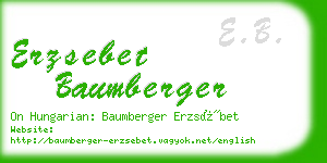 erzsebet baumberger business card